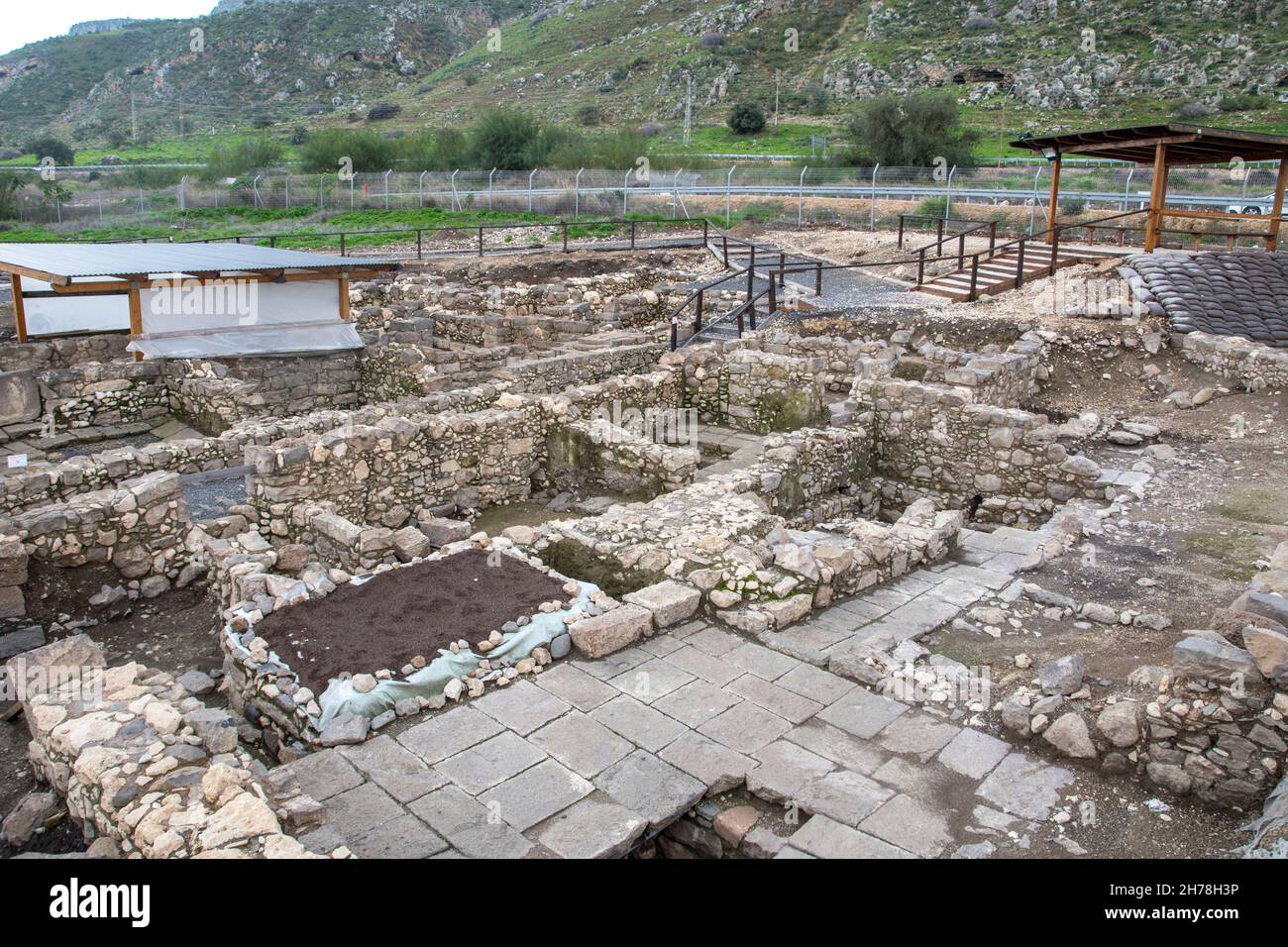Ruins of the ancient fishing village of Magdala (Mejdel) current day ...