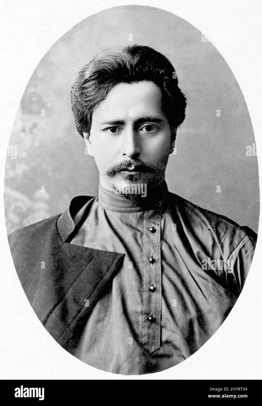 Portrait de l'ecrivain et journaliste russe Leonid Andreiev (Andreev, Andrejev ou Andreyev) (1878-1919)  ©Archives-Zephyr/Opale.photo *** Local Captio Stock Photo