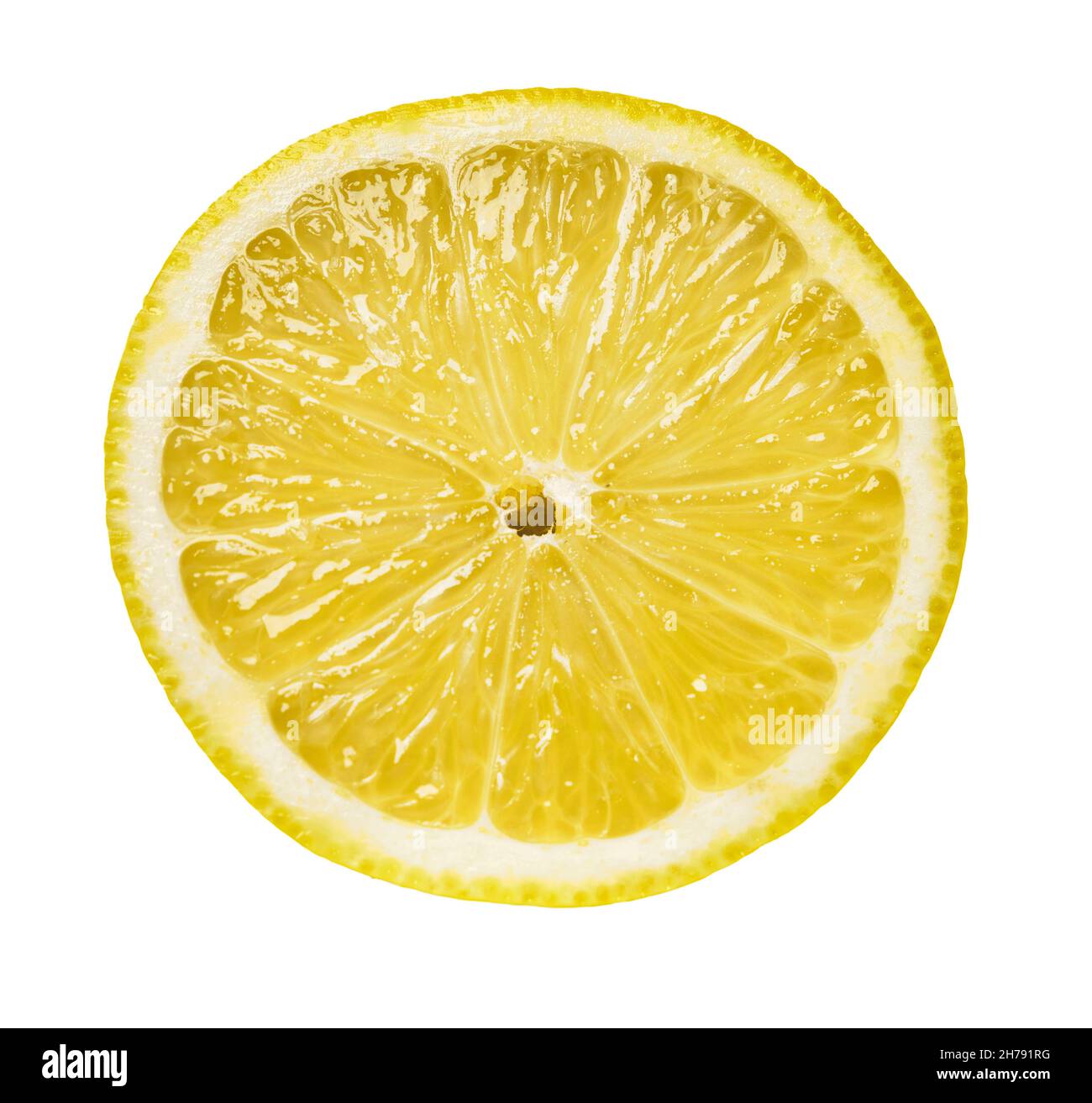 Slice of lemon isolated on a white background Stock Photo - Alamy