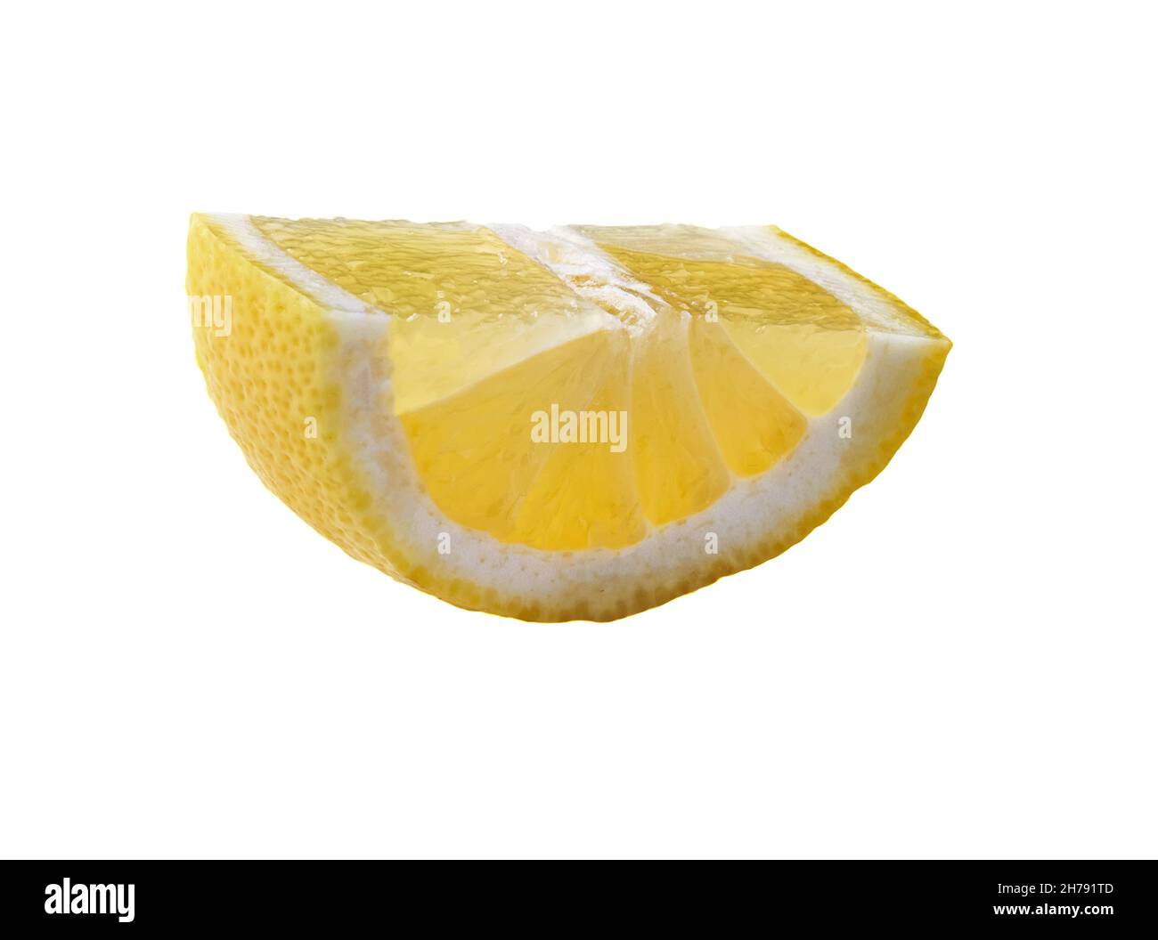 Slice of lemon isolated on a white background Stock Photo - Alamy