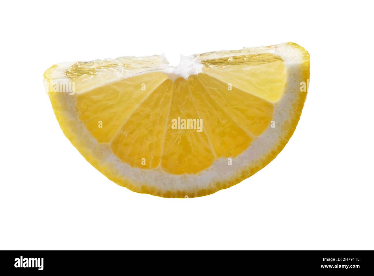 Slice of lemon isolated on a white background Stock Photo - Alamy