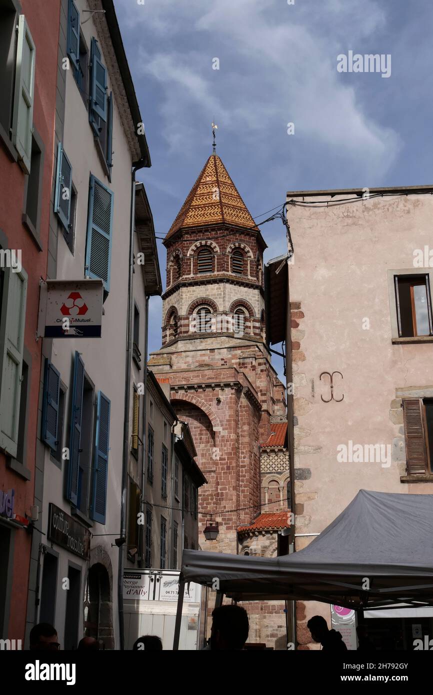 Basilica of St. Julien ,Brioude,  Haute-Loire department, Auvergne-Rhône-Alpes region ,France Stock Photo
