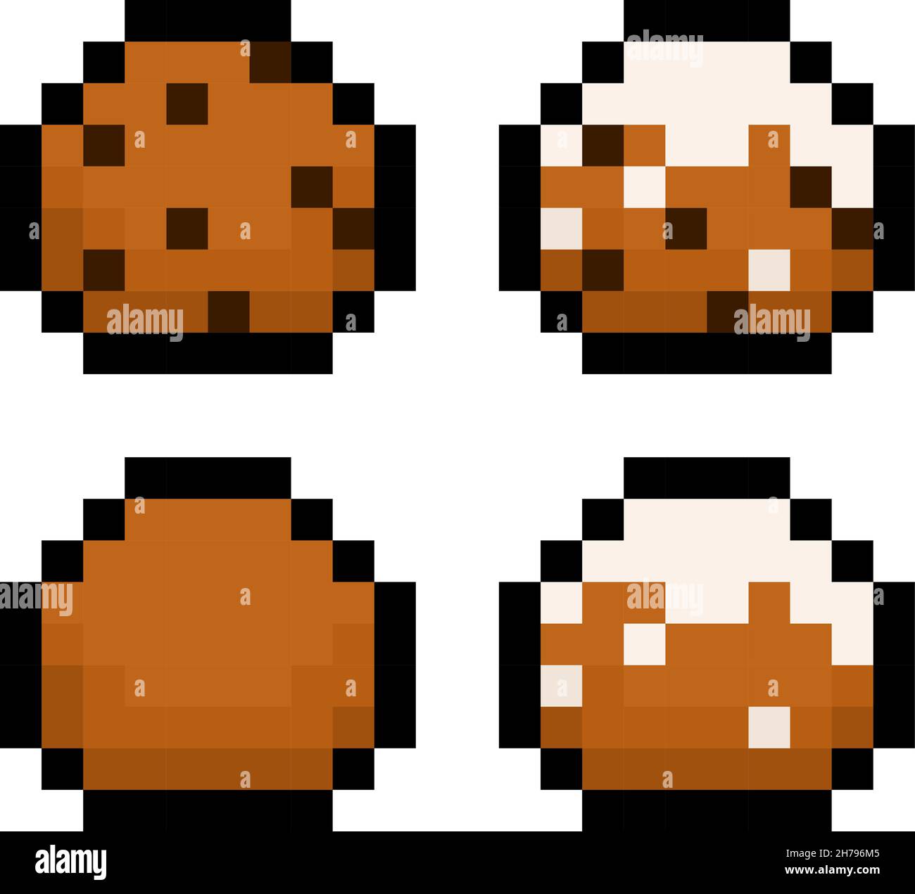 Pixel 8 bit Dutch Oliebol - vector, isolated Stock Vector Image & Art ...