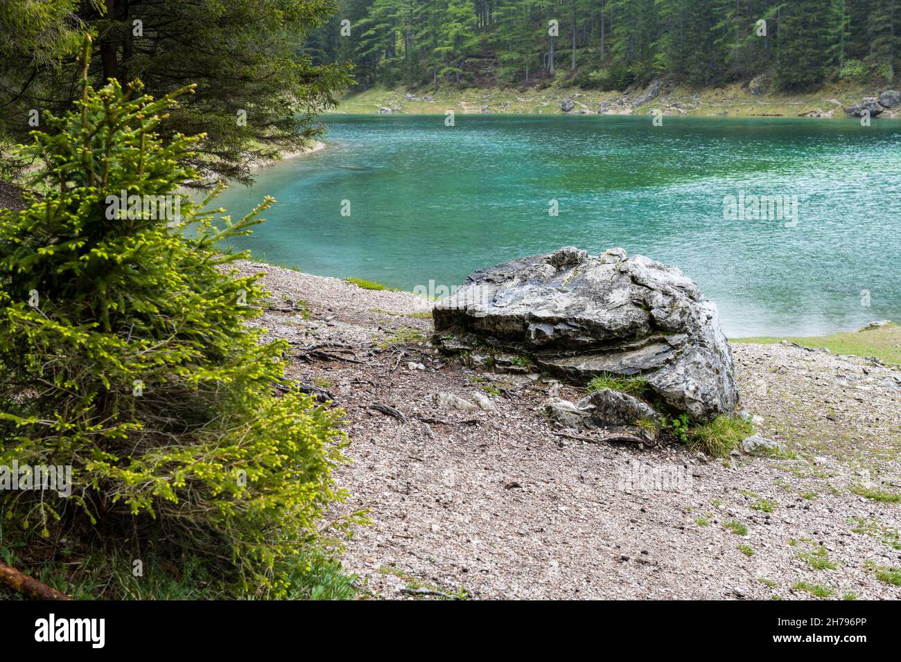the most beautiful lake in Austria green lake Stock Photo - Alamy