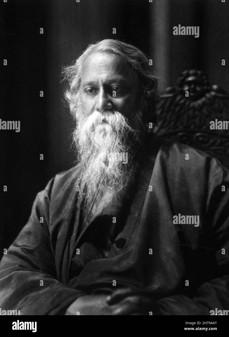 Rabindranath TAGORE ©Archives-Zephyr/Opale.photo *** Local Caption *** Stock Photo