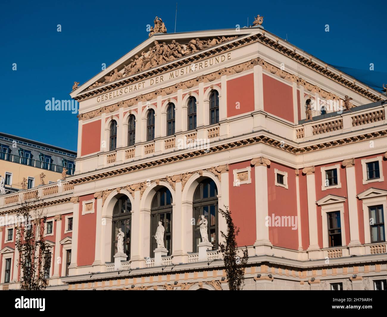 Wiener Musikverein Concert Hall run by the Gesellschaft der Musikfreunde in Vienna, Austria Stock Photo