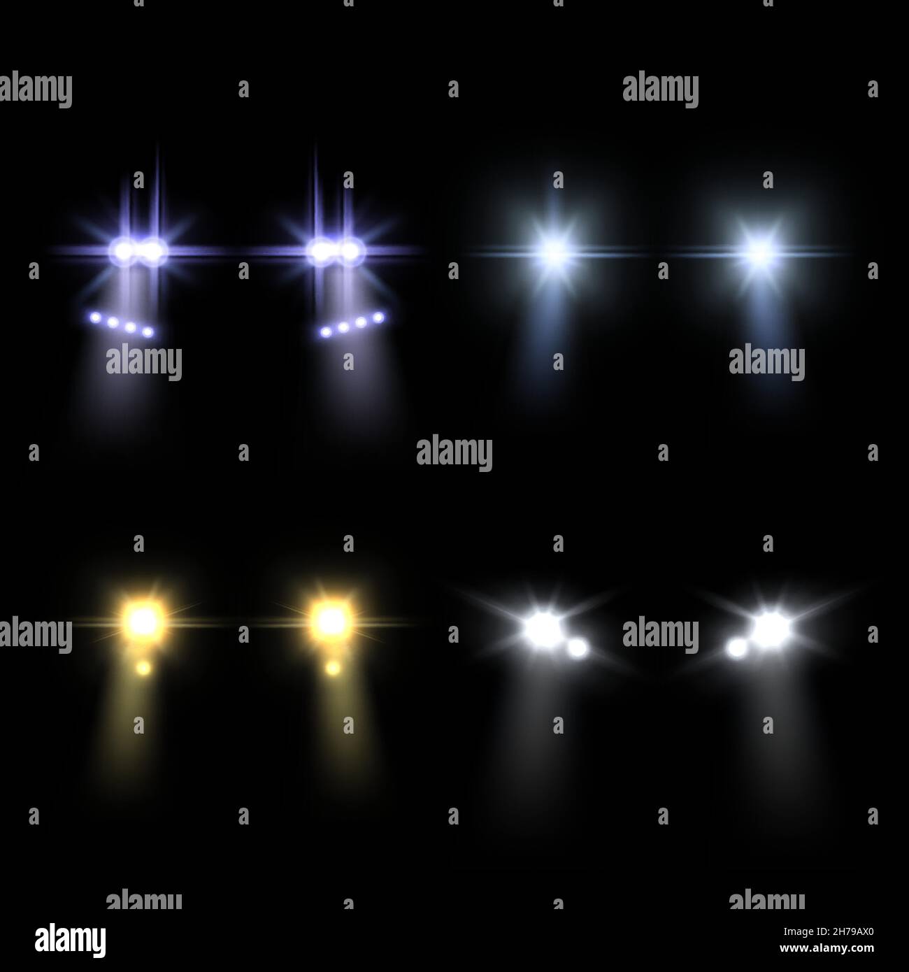 Car headlights blur Stock Vector Images Alamy