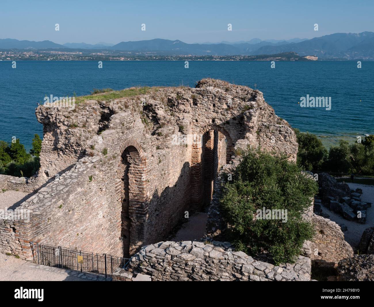 Grottoes of Catullus or Grotte die Catullo Residential Area on Sirmione Peninsula at Lake Garda, Italy Stock Photo