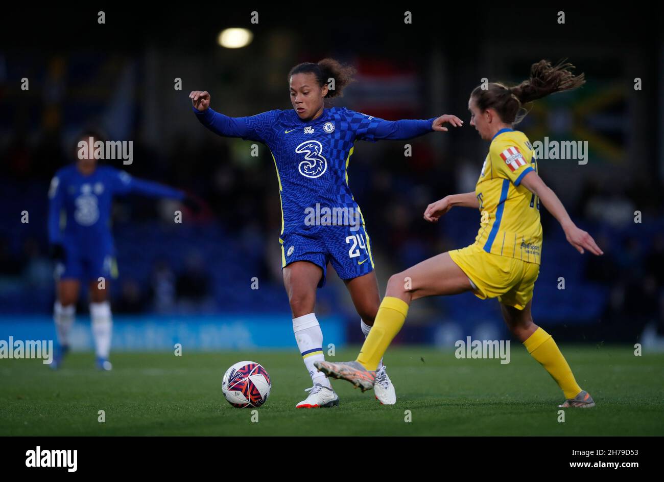 Soccer Football - Women's Super League - Chelsea v Birmingham City - Kingsmeadow, London, Britain - November 21, 2021 Chelsea's Drew Spence Action Images via Reuters/Matthew Childs Stock Photo