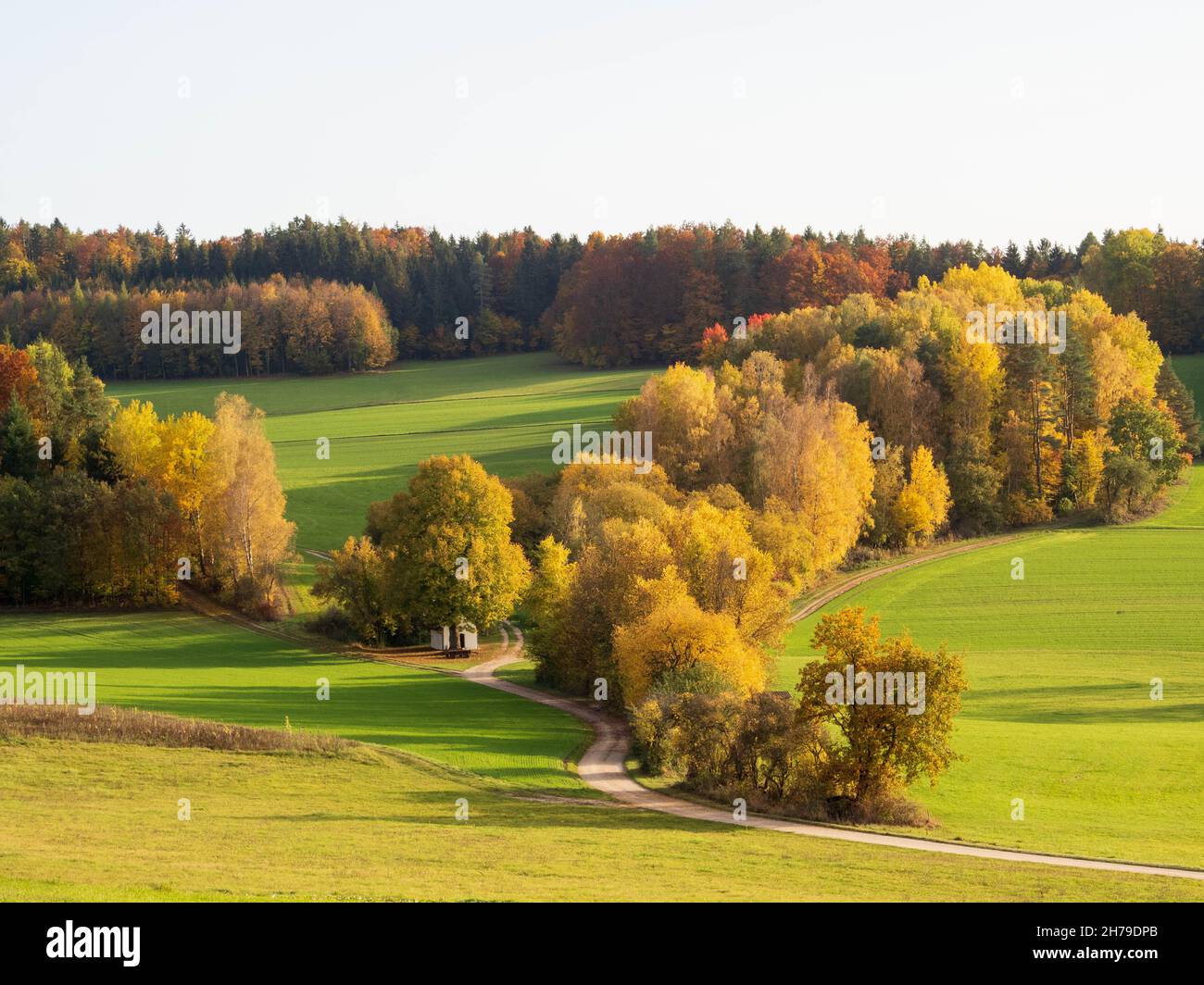 Autumn landscape in Frankonia, Germany Stock Photo