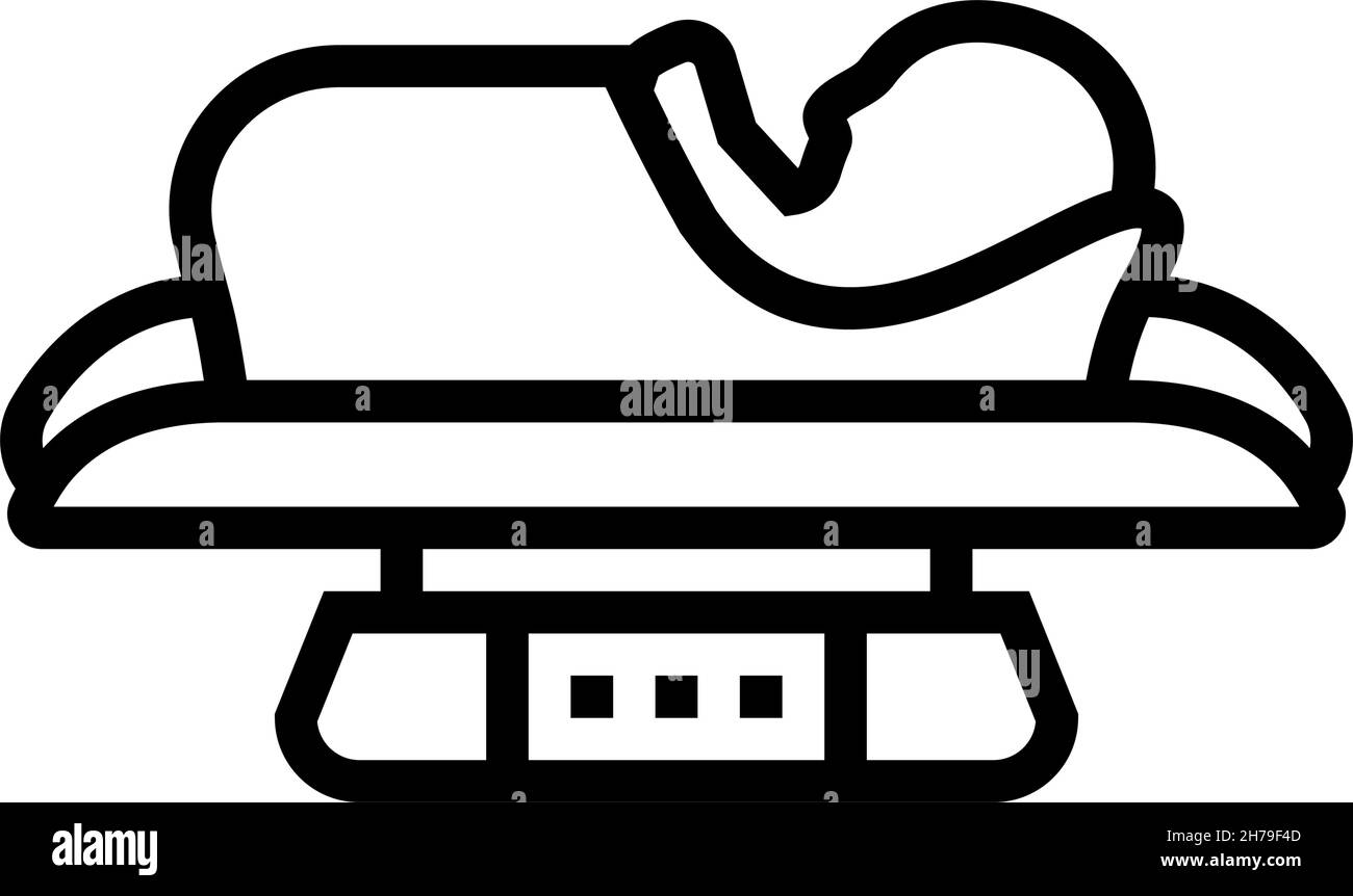 baby weight scale tool line icon vector illustration Stock Vector Image ...