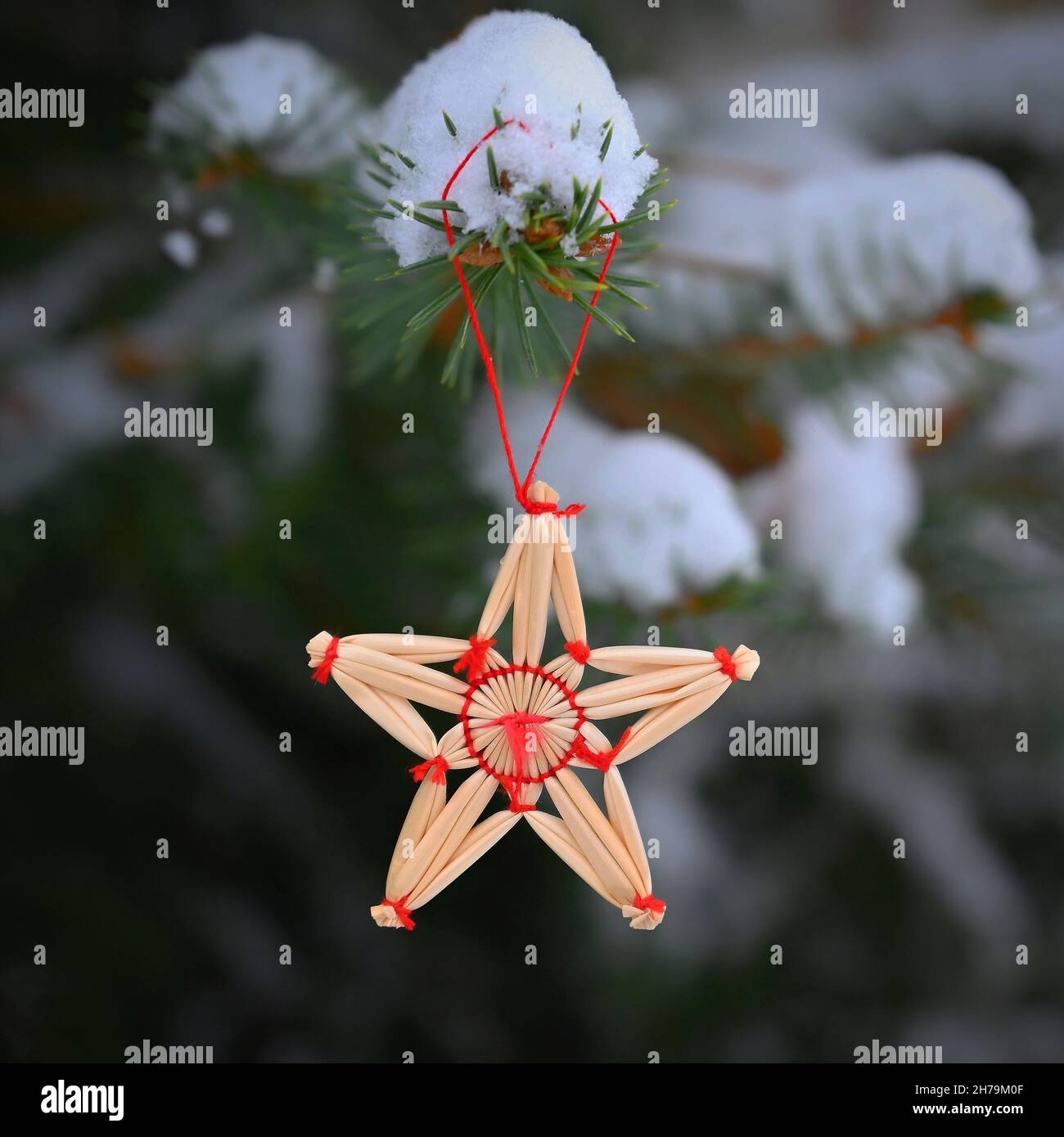 Star made of straw Stock Photo - Alamy