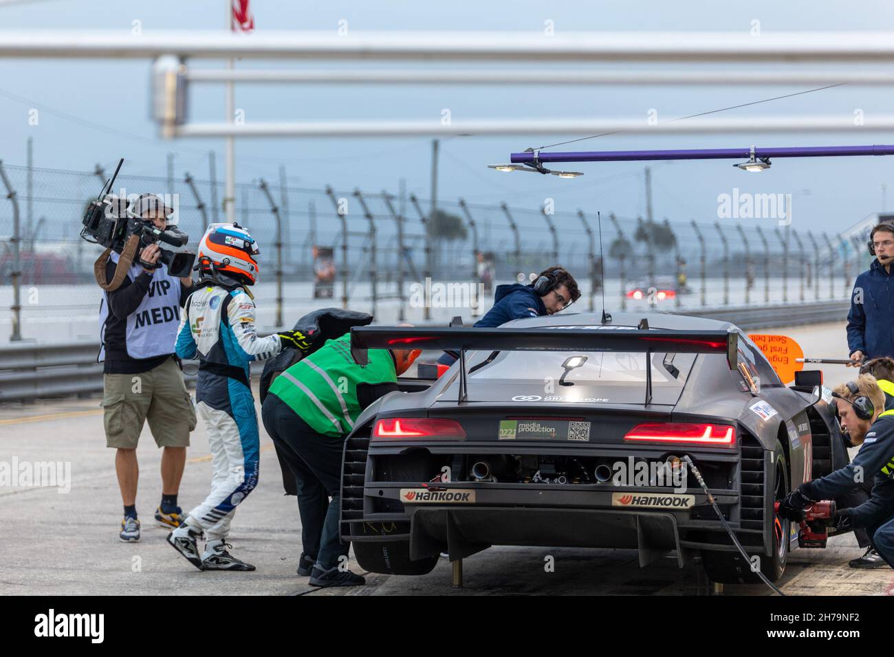 Sebring, USA. 20th Nov, 2021. Morning Session, 2nd day 24H Series powered by Hankook. Schedule includes USA stops on November 19-21, 2021. Racing cars from the many countries, such as: Germany, USA, France, Nederland, Romania, Denmark, Canada, Spain, Great Britain, Italy; in many different classes: GT4, 991, GTX, GT3, TCR, TCX, P4. (Photo by Yaroslav Sabitov/YES Market Media/Sipa USA) Credit: Sipa USA/Alamy Live News Stock Photo