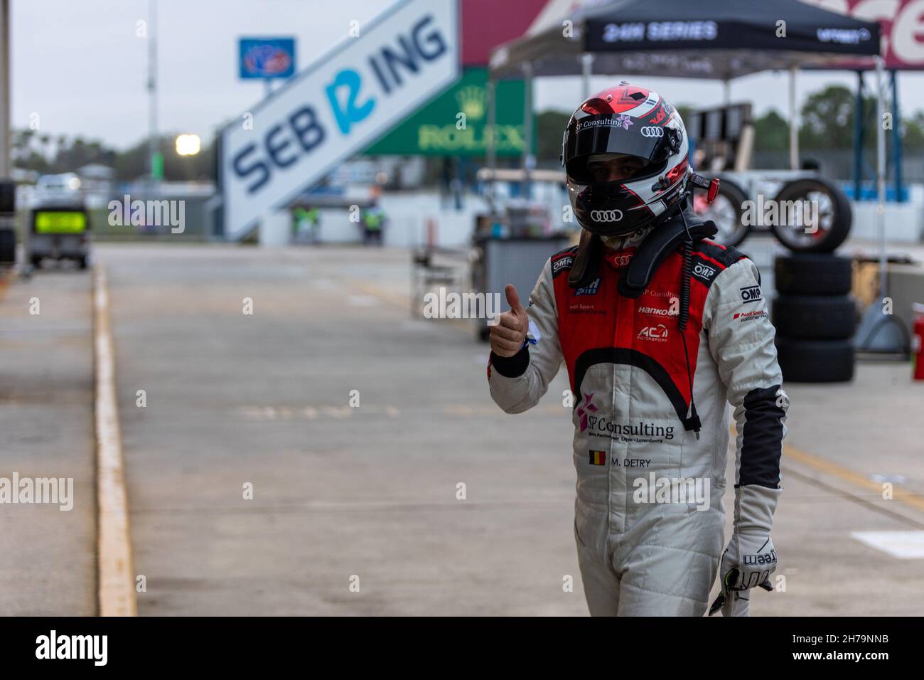 Sebring, USA. 20th Nov, 2021. Morning Session, 2nd day 24H Series powered by Hankook. Schedule includes USA stops on November 19-21, 2021. Racing cars from the many countries, such as: Germany, USA, France, Nederland, Romania, Denmark, Canada, Spain, Great Britain, Italy; in many different classes: GT4, 991, GTX, GT3, TCR, TCX, P4. (Photo by Yaroslav Sabitov/YES Market Media/Sipa USA) Credit: Sipa USA/Alamy Live News Stock Photo