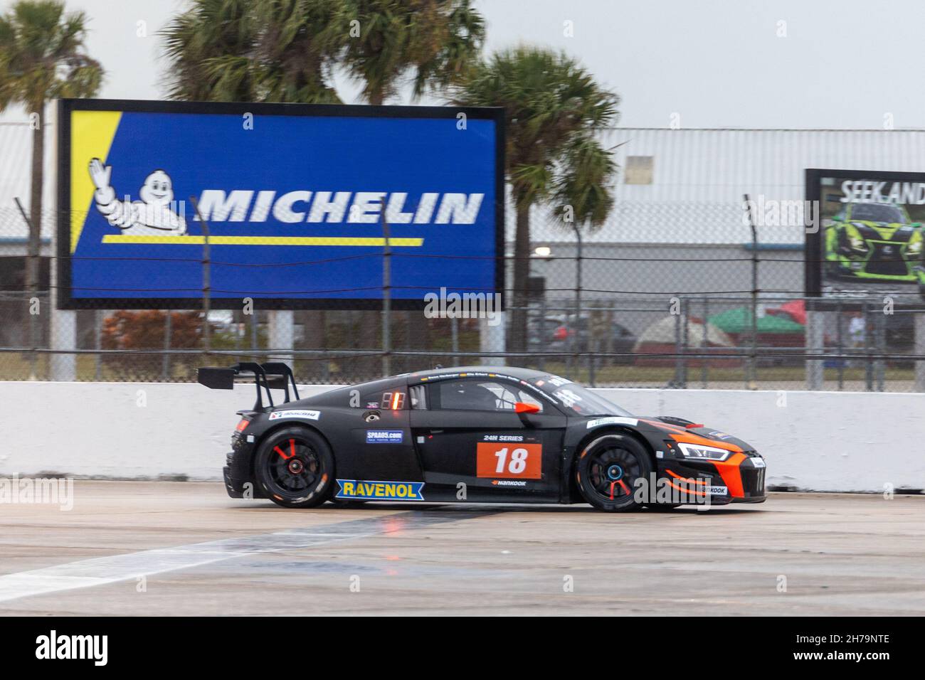 Sebring, USA. 20th Nov, 2021. Start Line, Pole Position 24H Series powered by Hankook. Schedule includes USA stops on November 19-21, 2021. Racing cars from the many countries, such as: Germany, USA, France, Nederland, Romania, Denmark, Canada, Spain, Great Britain, Italy; in many different classes: GT4, 991, GTX, GT3, TCR, TCX, P4. (Photo by Yaroslav Sabitov/YES Market Media/Sipa USA) Credit: Sipa USA/Alamy Live News Stock Photo