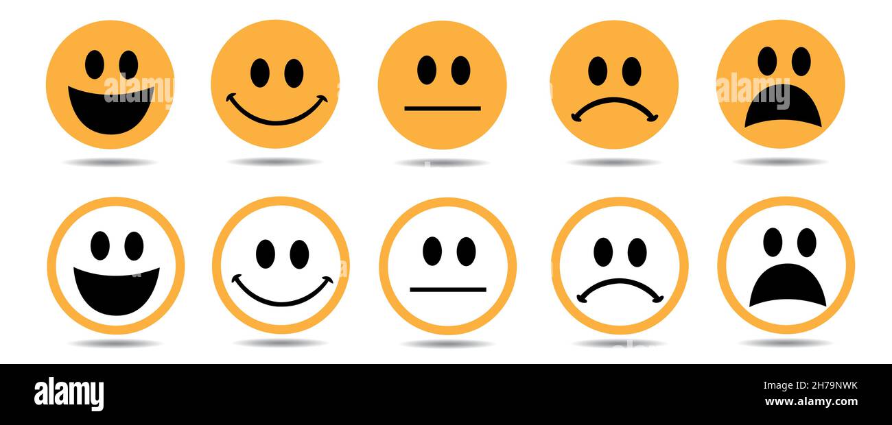 Emoticons positive negative Stock Vector Images - Alamy