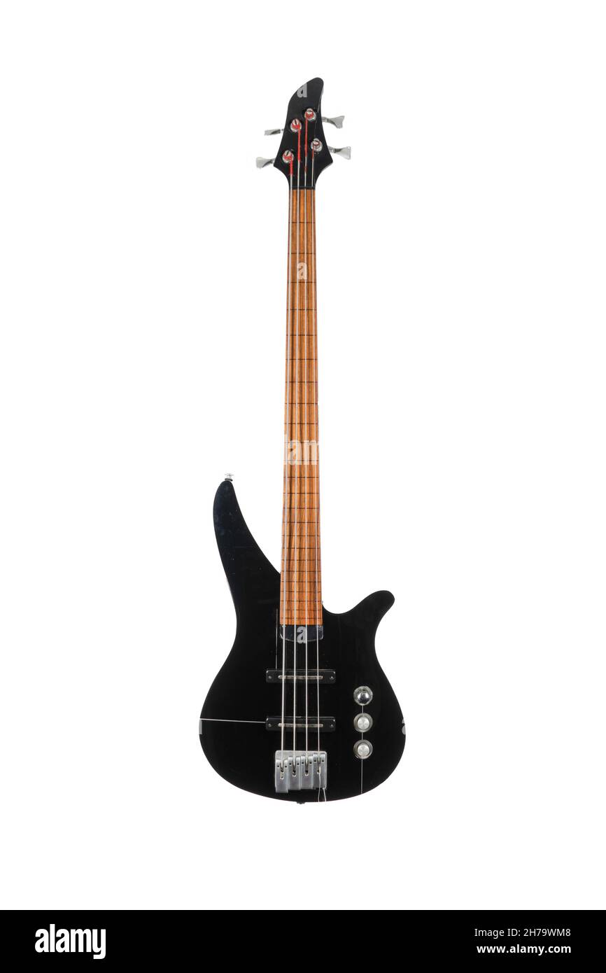 black Electric guitar isolated over white background Stock Photo - Alamy