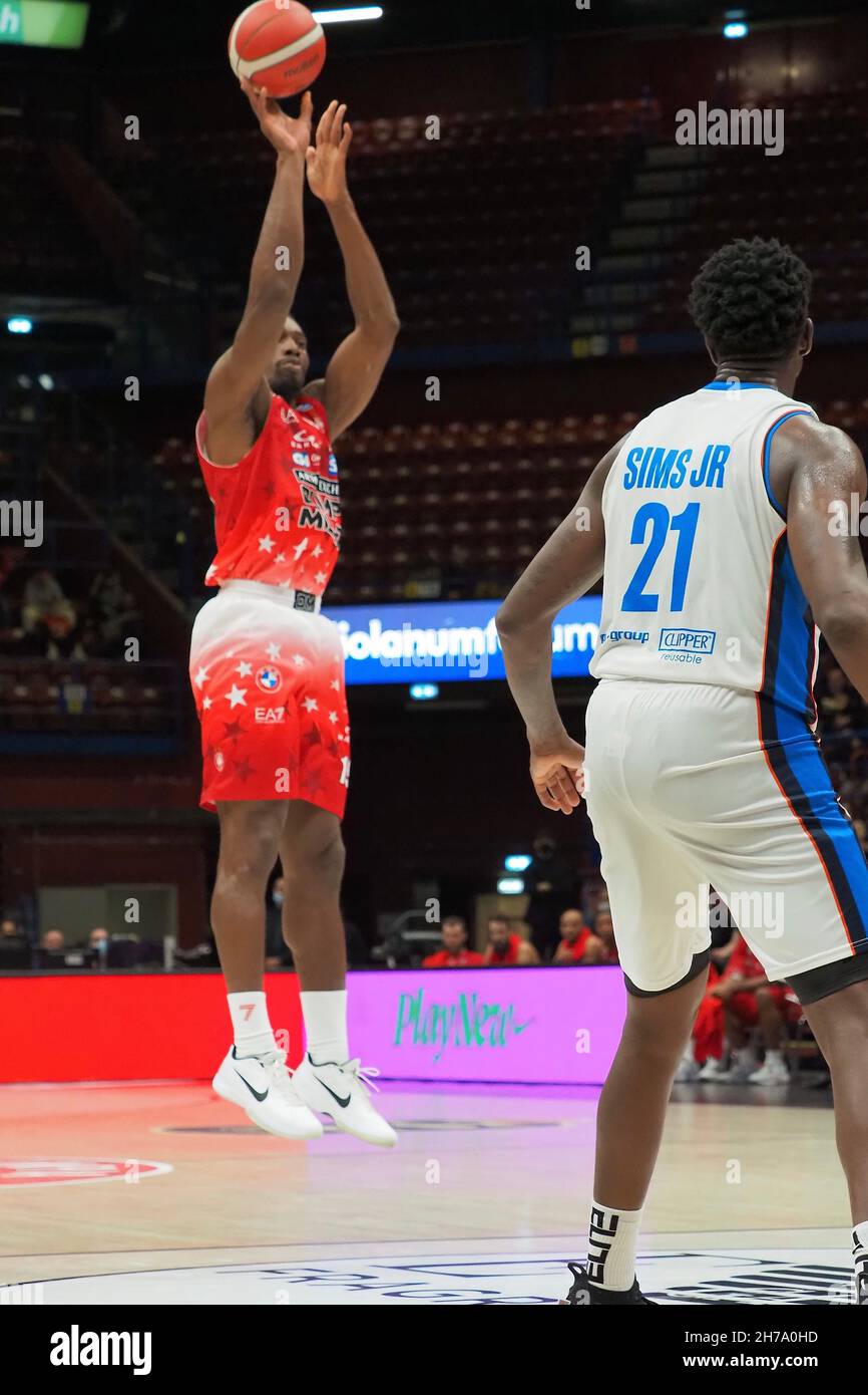 Mediolanum Forum, Milan, Italy, November 21, 2021, Paul Biligha (AX Armani  Exchange Olimpia Milano) during A|X Armani Exchange Milano vs Nutribullet  Treviso Basket - Italian Basketball A Serie Championship Stock Photo - Alamy