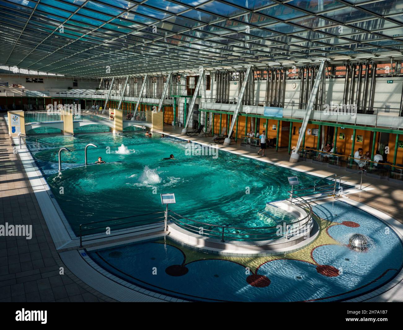 Roman Baths is a popular spa resort that attracts holidaymakers Stock