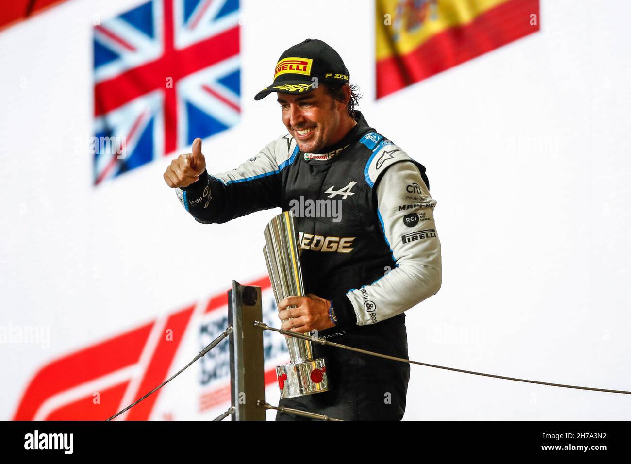 Alpine f1 team celebrates on podium hi-res stock photography and images ...