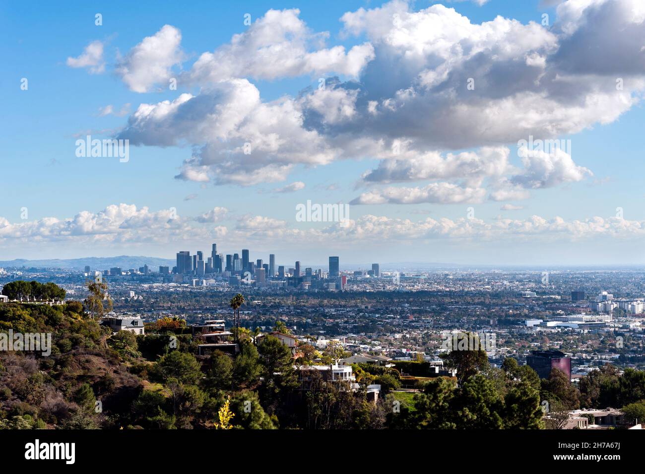 Downtown Los Angeles from Beverly Hills California Stock Photo Alamy
