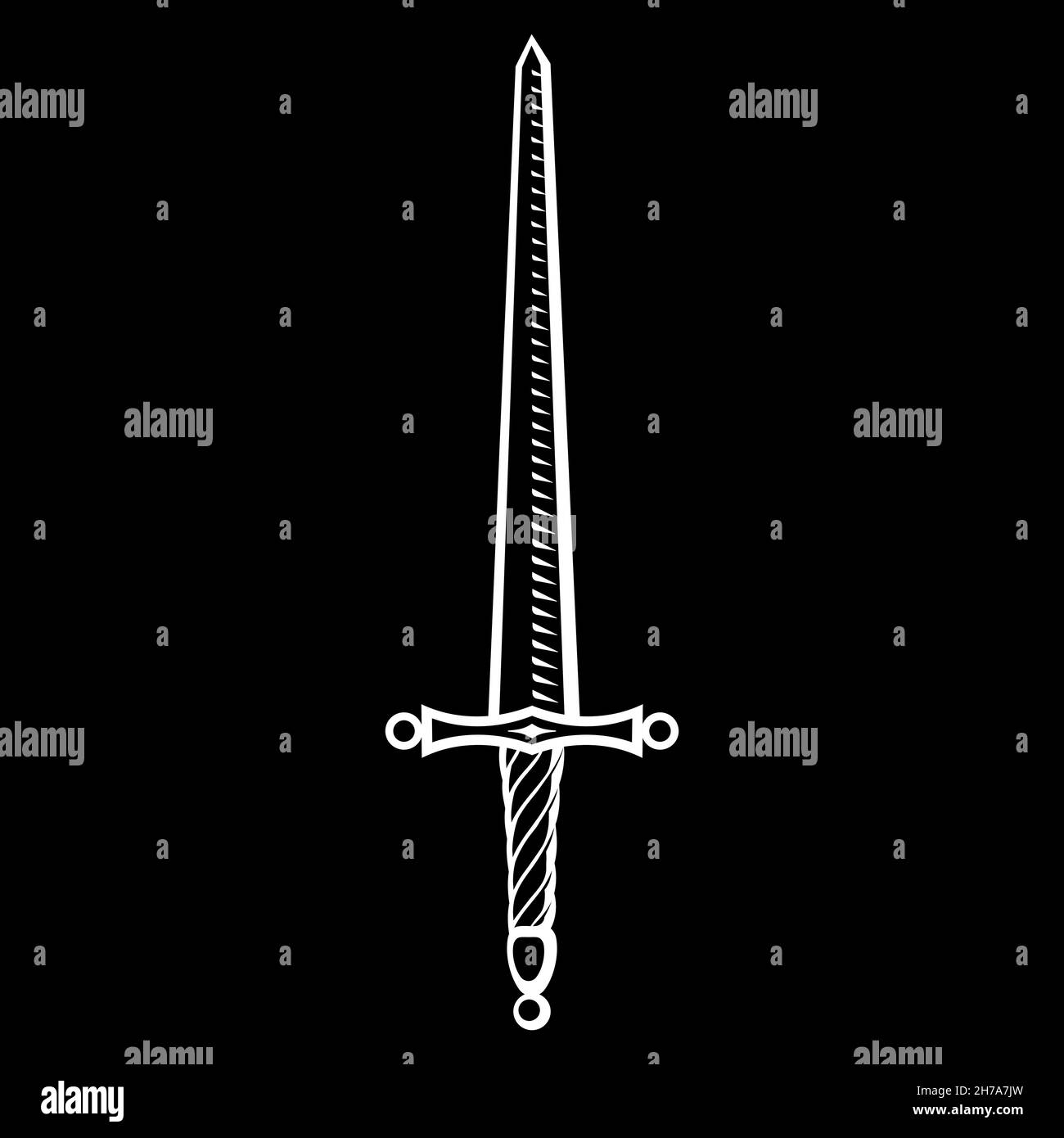 Medieval knights sword shield Black and White Stock Photos & Images - Alamy