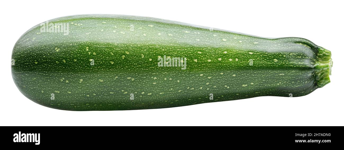Zucchini or courgettes isolated on white background with clipping path Stock Photo
