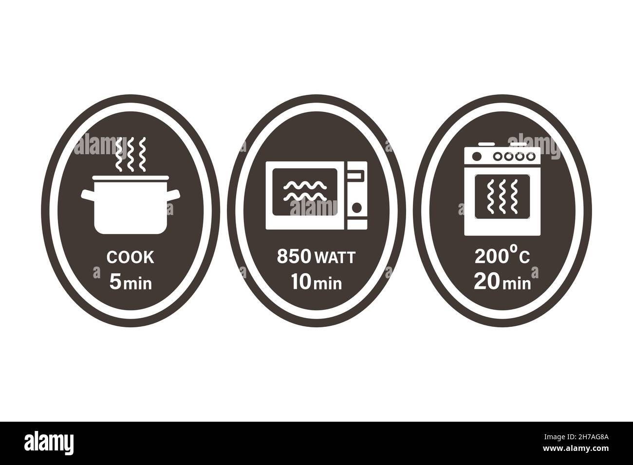 Cooking instructions label Stock Vector Images - Alamy