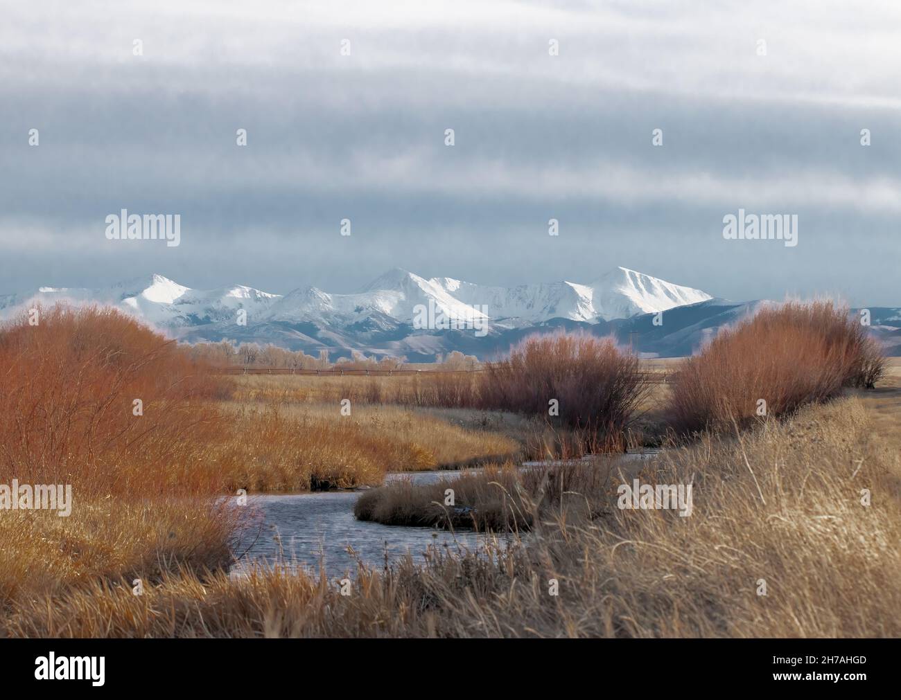 Snowcapped Lima Peaks in Montana Stock Photo Alamy