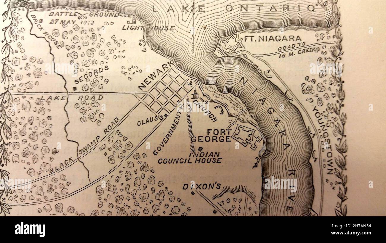 Battle of Fort map Stock Photo Alamy