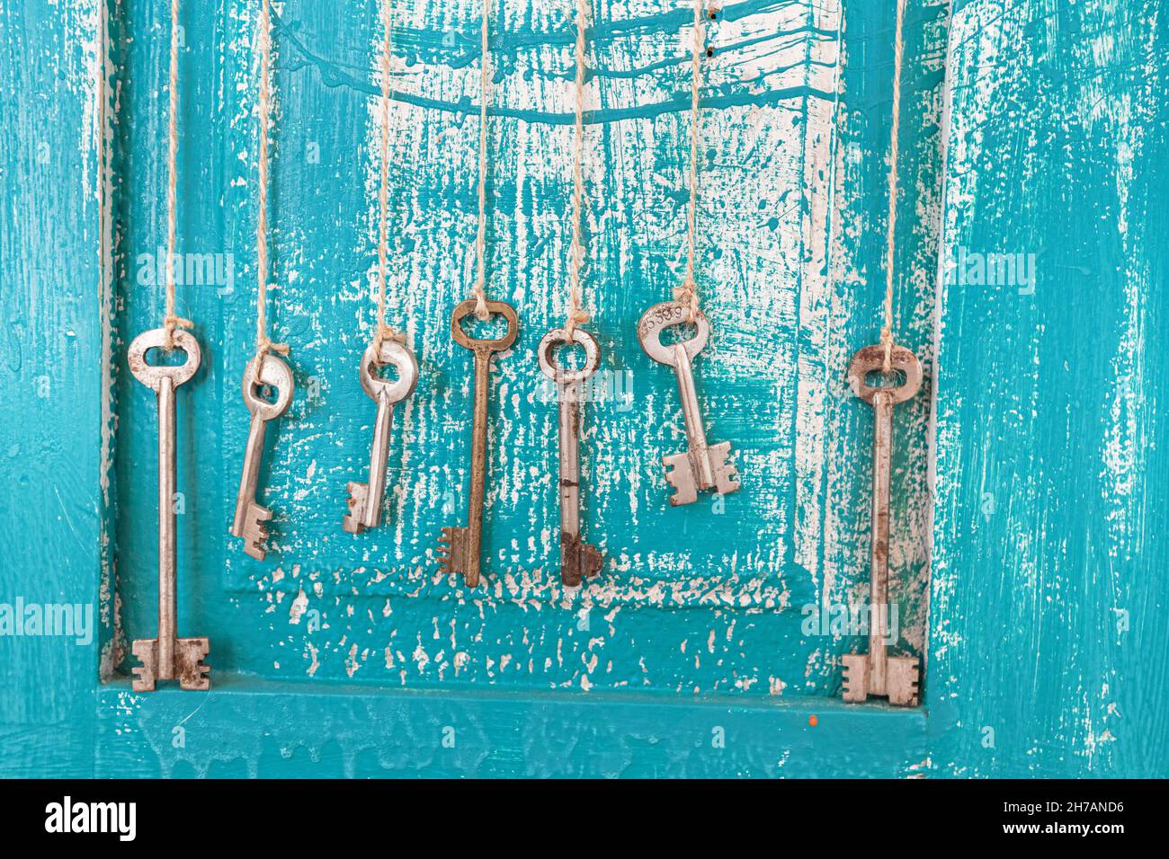 Aged Dungeon Keys Hanging Ornament 16.5cm main image 1