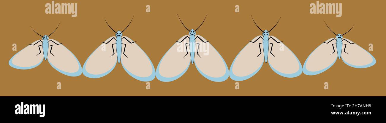 Illustration on a sheet of 4x1 format - ribbon, banner - stylized ...