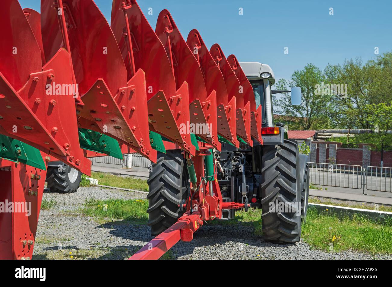 Plow attached to the tractor hires stock photography and images Alamy