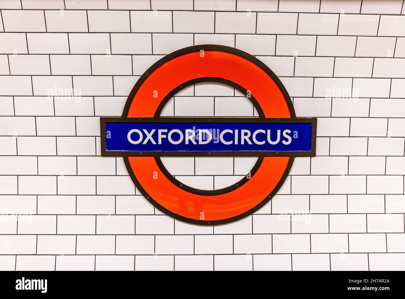 Underground Oxford Circus tube station sign in London Stock Photo Alamy