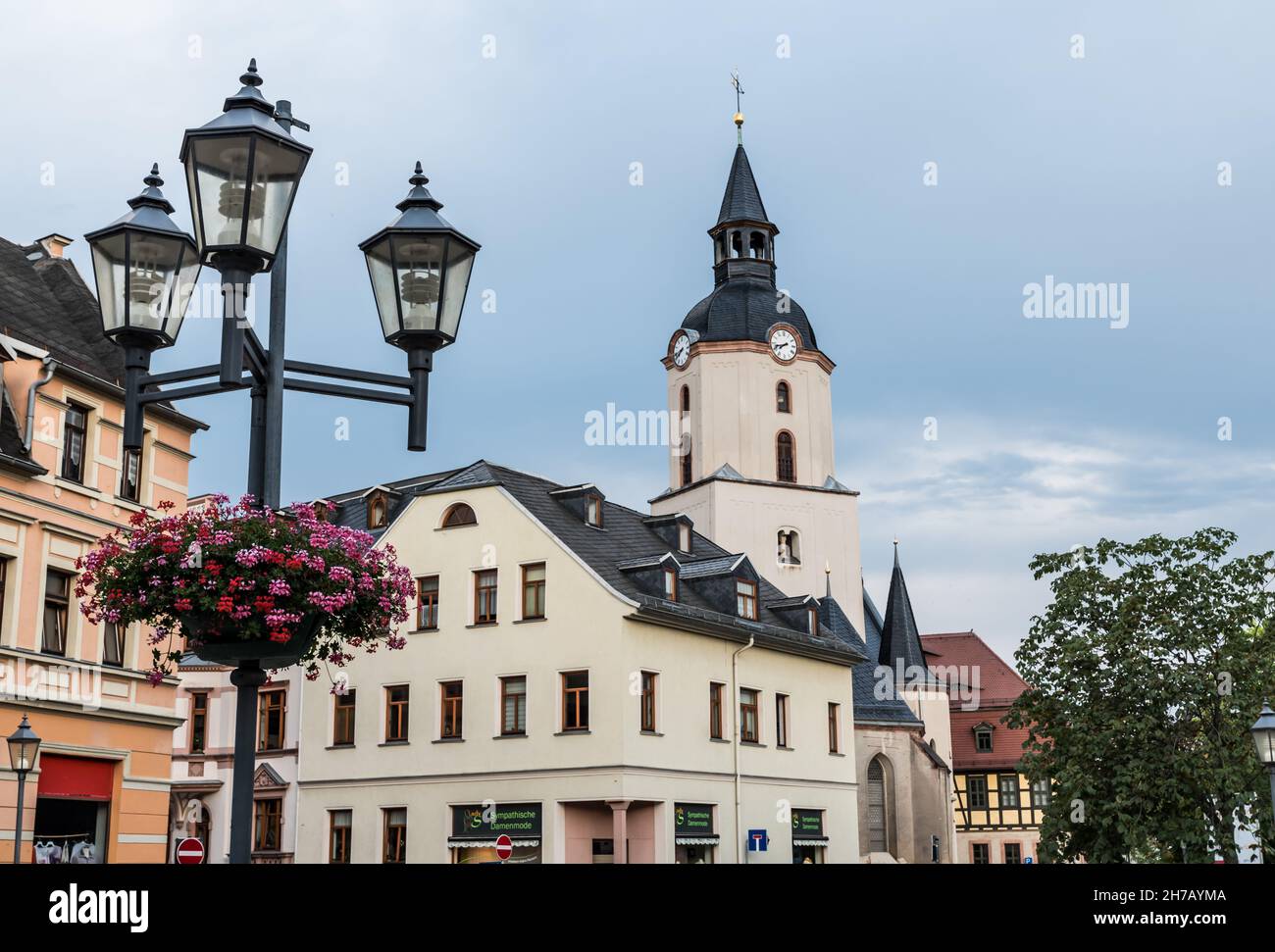 The old village of Meerane architecture, Germany, August 2017 Stock ...