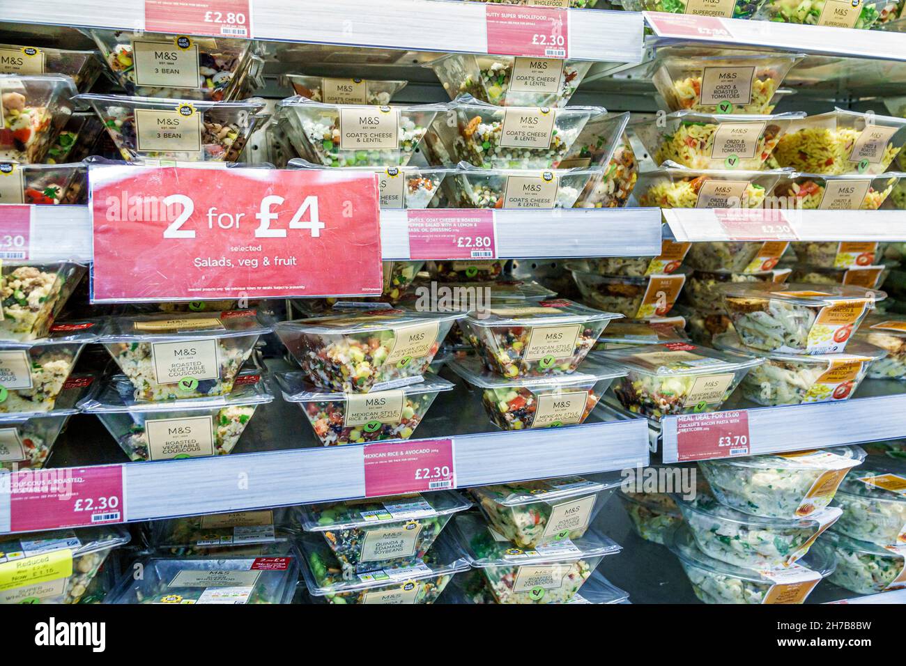 Prepared take away food salads price plastic containers shelves hires