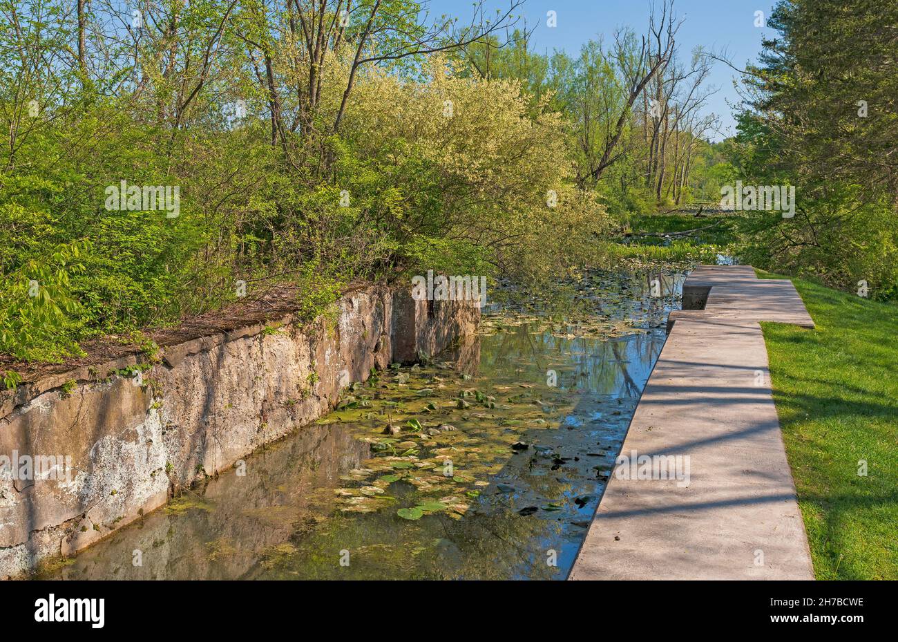 Remnants of the Ohio and Erie Canal in Cuyahoga Valley National Park in Ohio Stock Photo