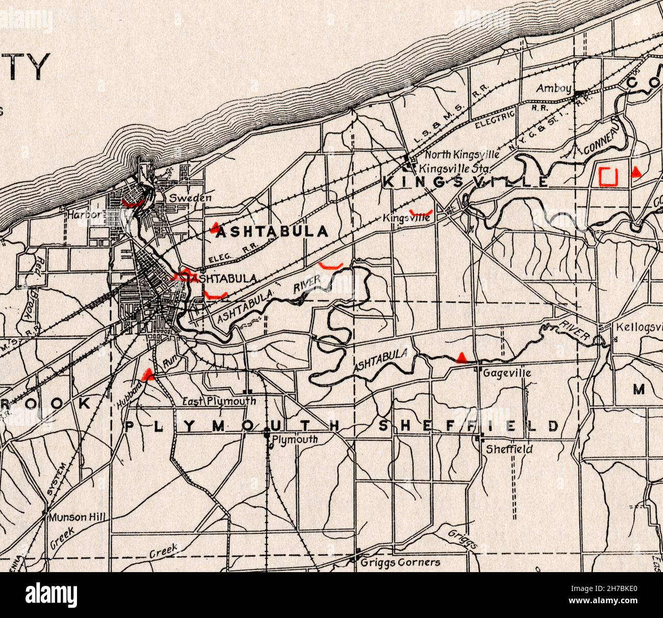 Map of ashtabula ohio hires stock photography and images Alamy