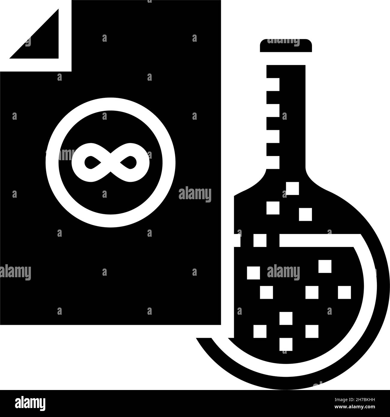 acidfree paper sheet glyph icon vector illustration Stock Vector Image