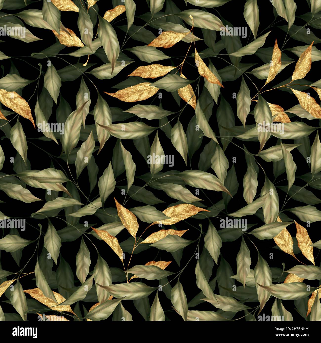 Gold and black leaves hi-res stock photography and images - Alamy