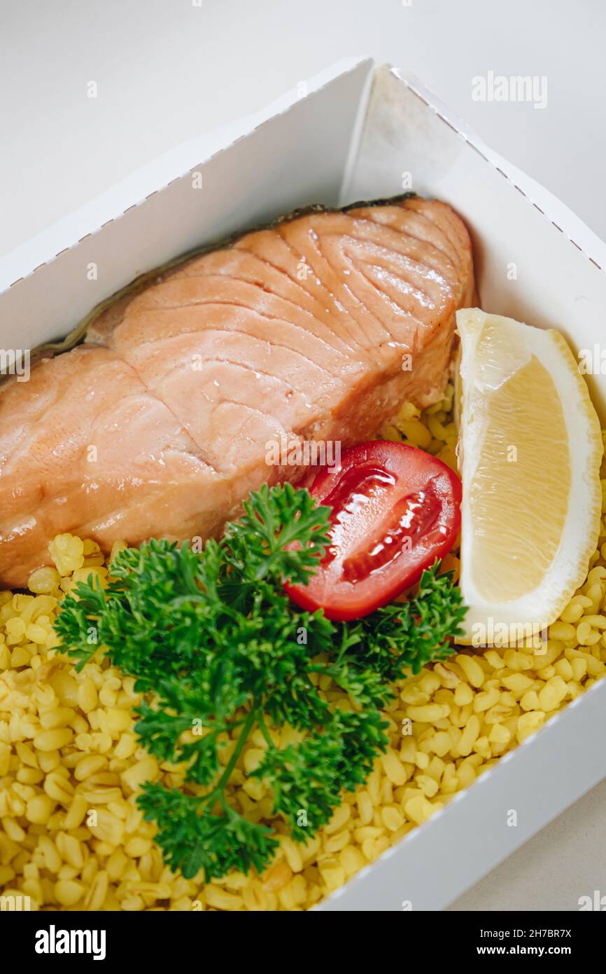 food in containers. proper nutrition, daily diet, weight loss. greens