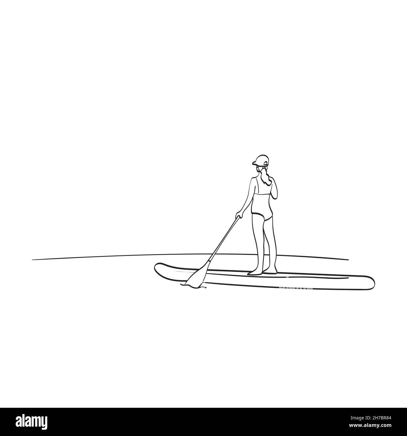 Stand up paddle board Stock Vector Images - Alamy