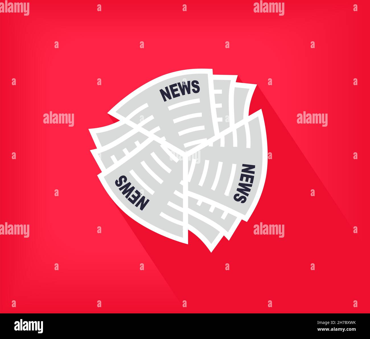 Emblem design for news. Newspapers. Simple flat icon. Vector template Stock Vector