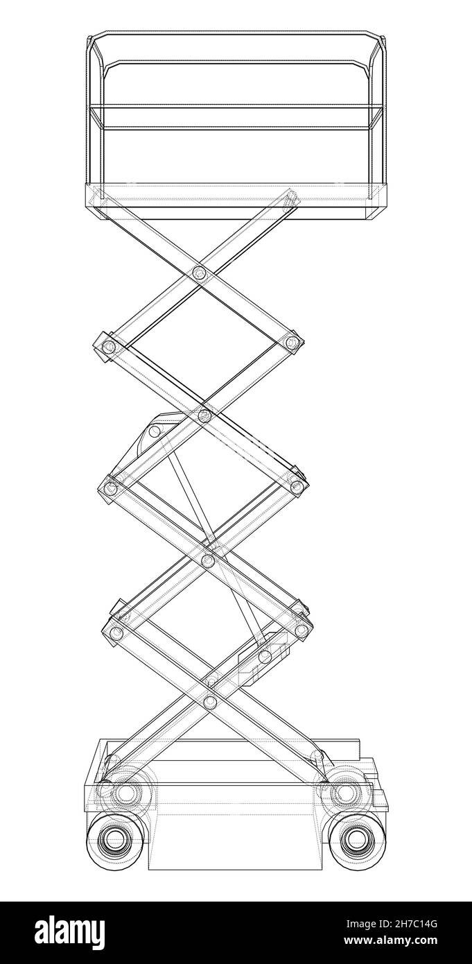 Scissor lift concept outline Stock Photo Alamy