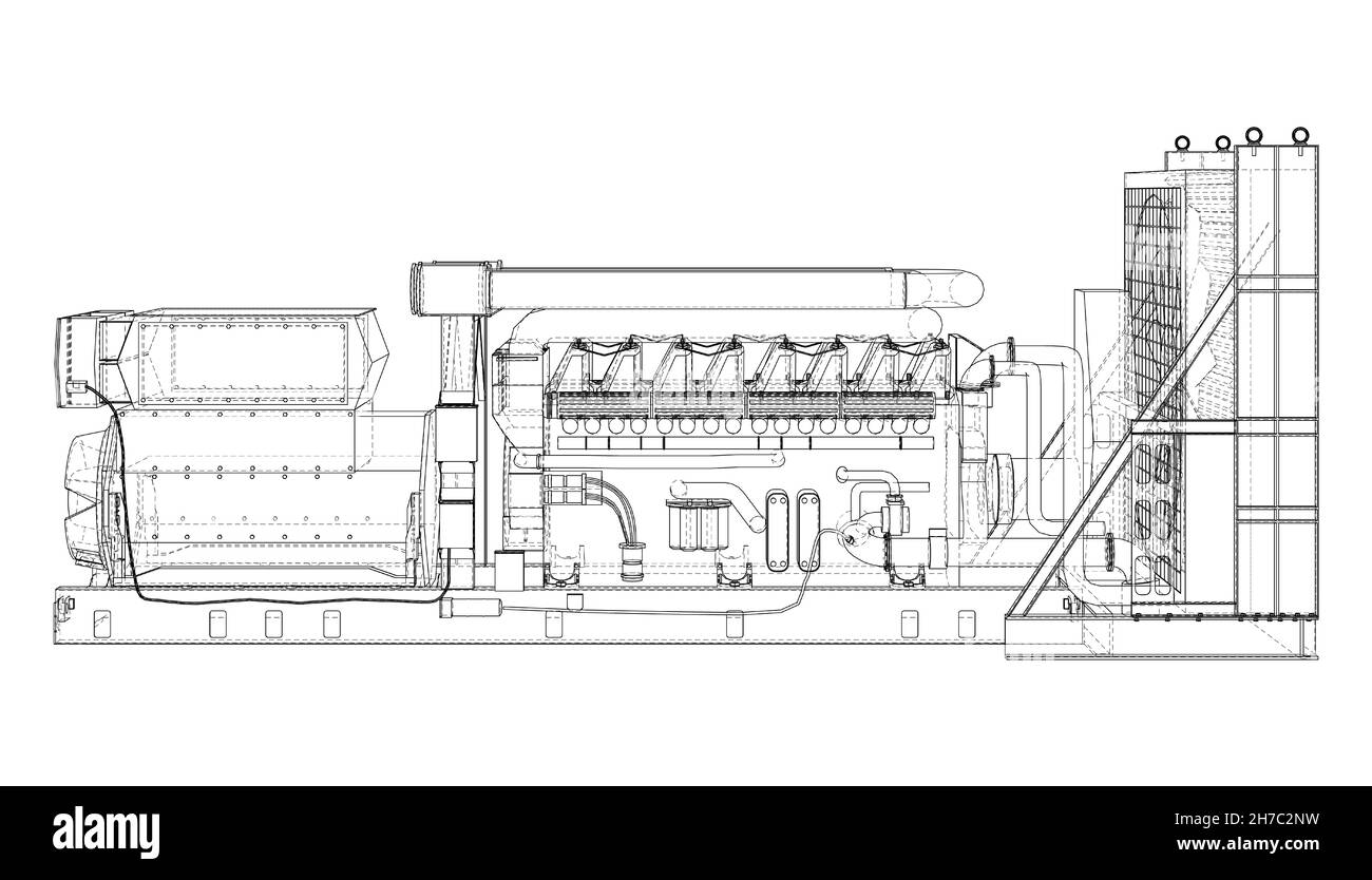 Large industrial diesel generator Stock Photo Alamy