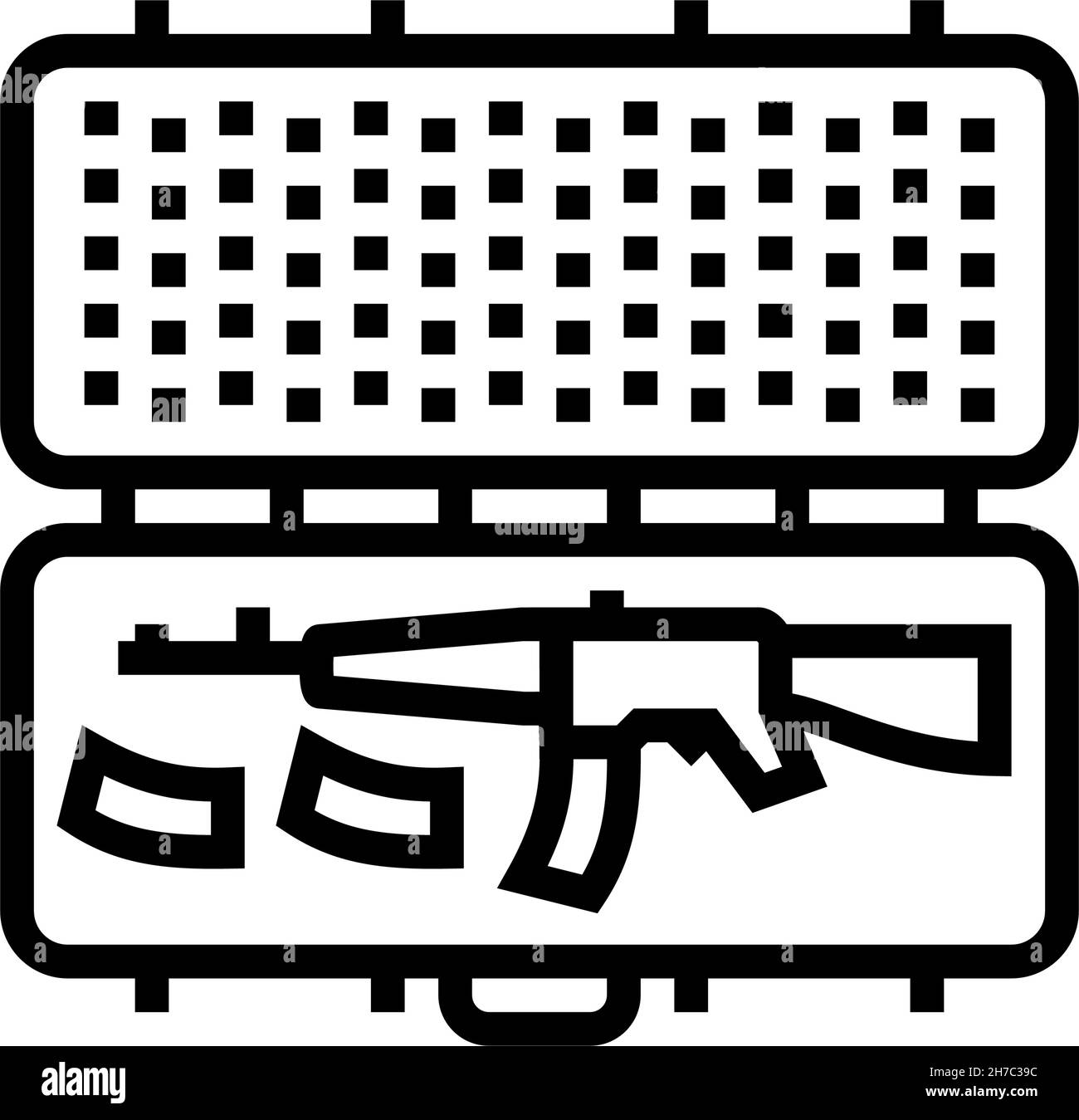 gun case line icon vector illustration Stock Vector Image & Art - Alamy
