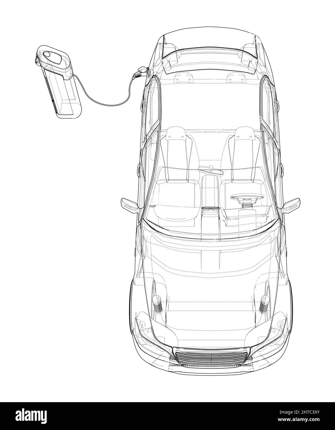 Electric Vehicle Charging Station Sketch Stock Photo Alamy