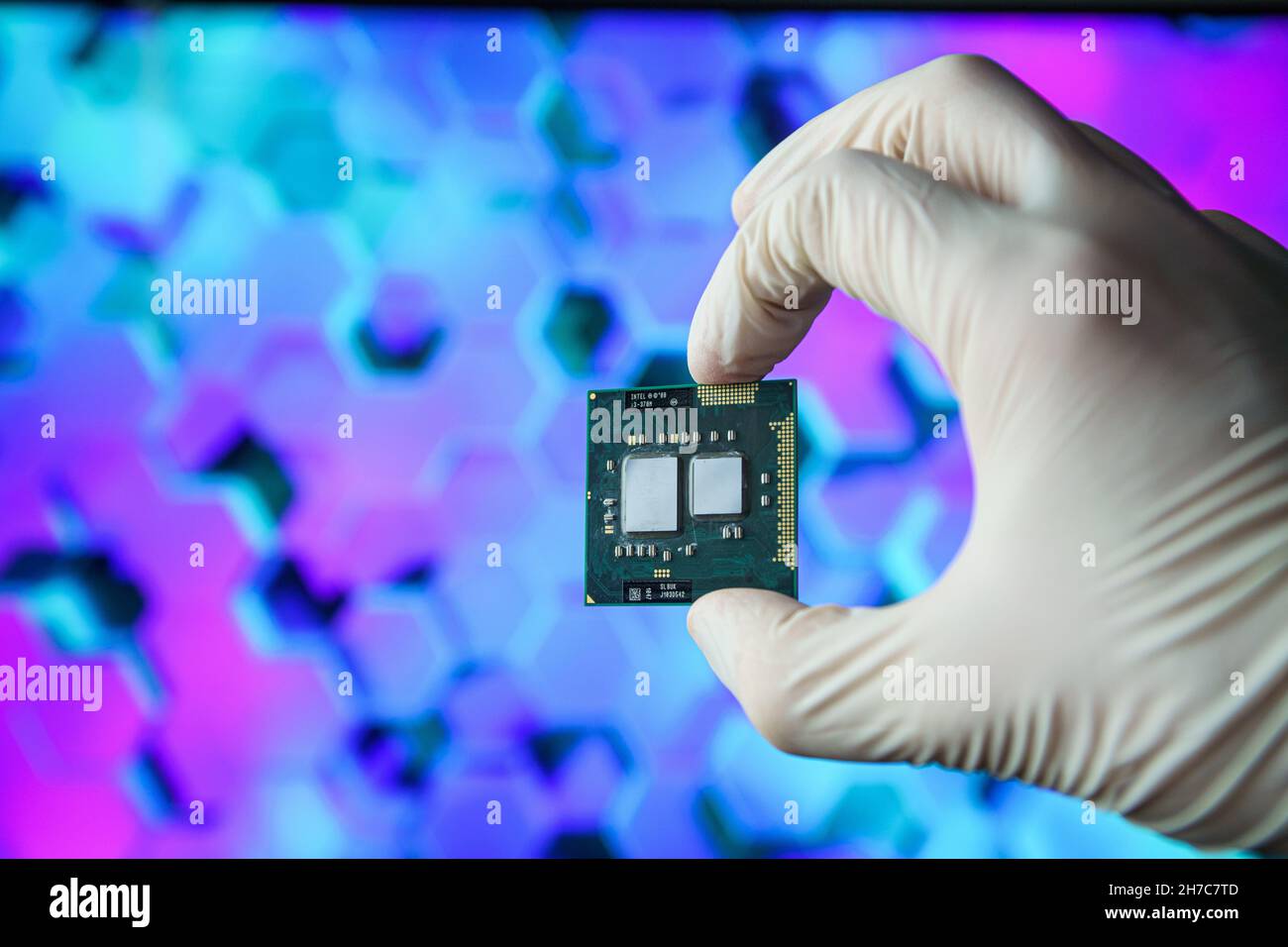 Computer chip in hands. A chipset is a set of electronic component that is integrated and flows