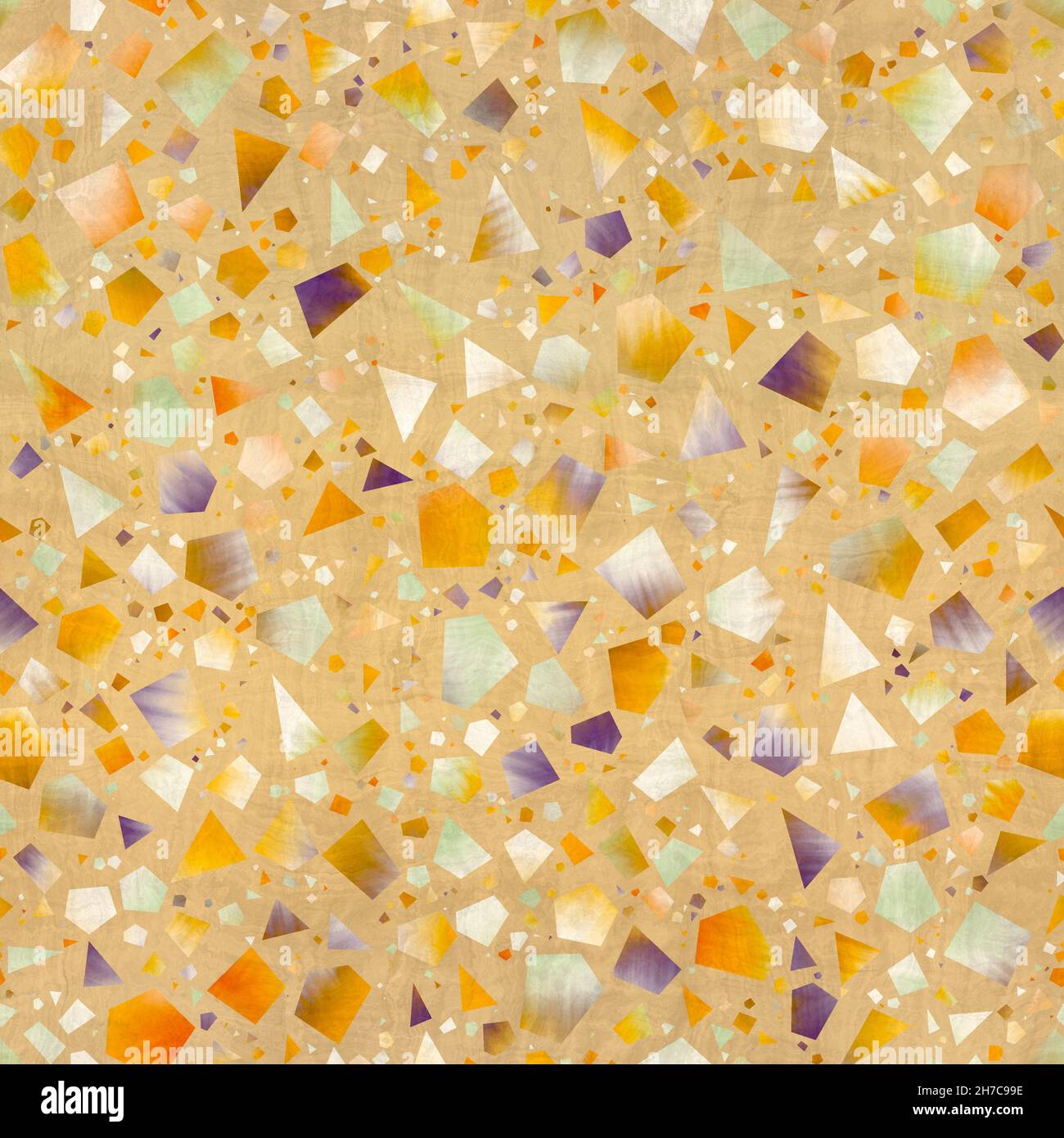 Seamless modern abstract random terrazzo pattern swatch Stock Photo - Alamy