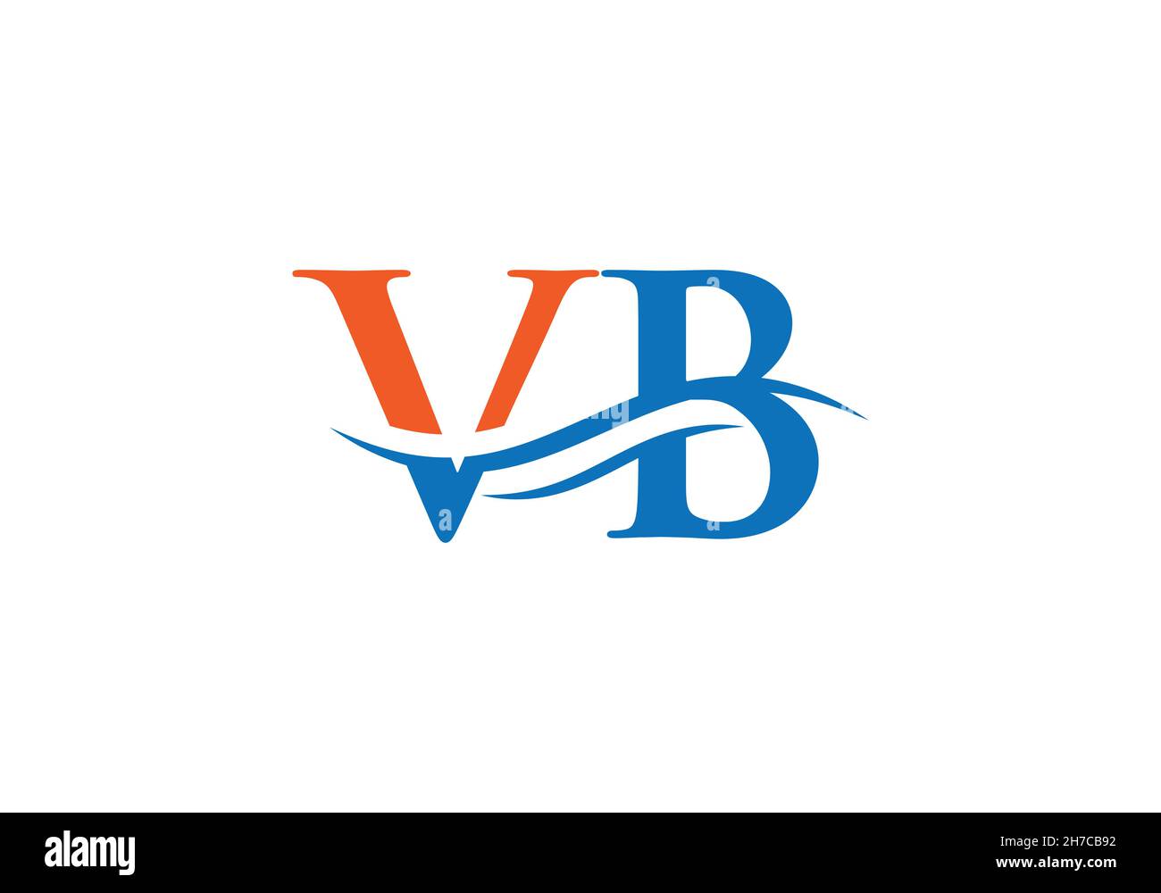 VB Linked Logo for business and company identity. Creative Letter VB Logo Vector Stock Vector
